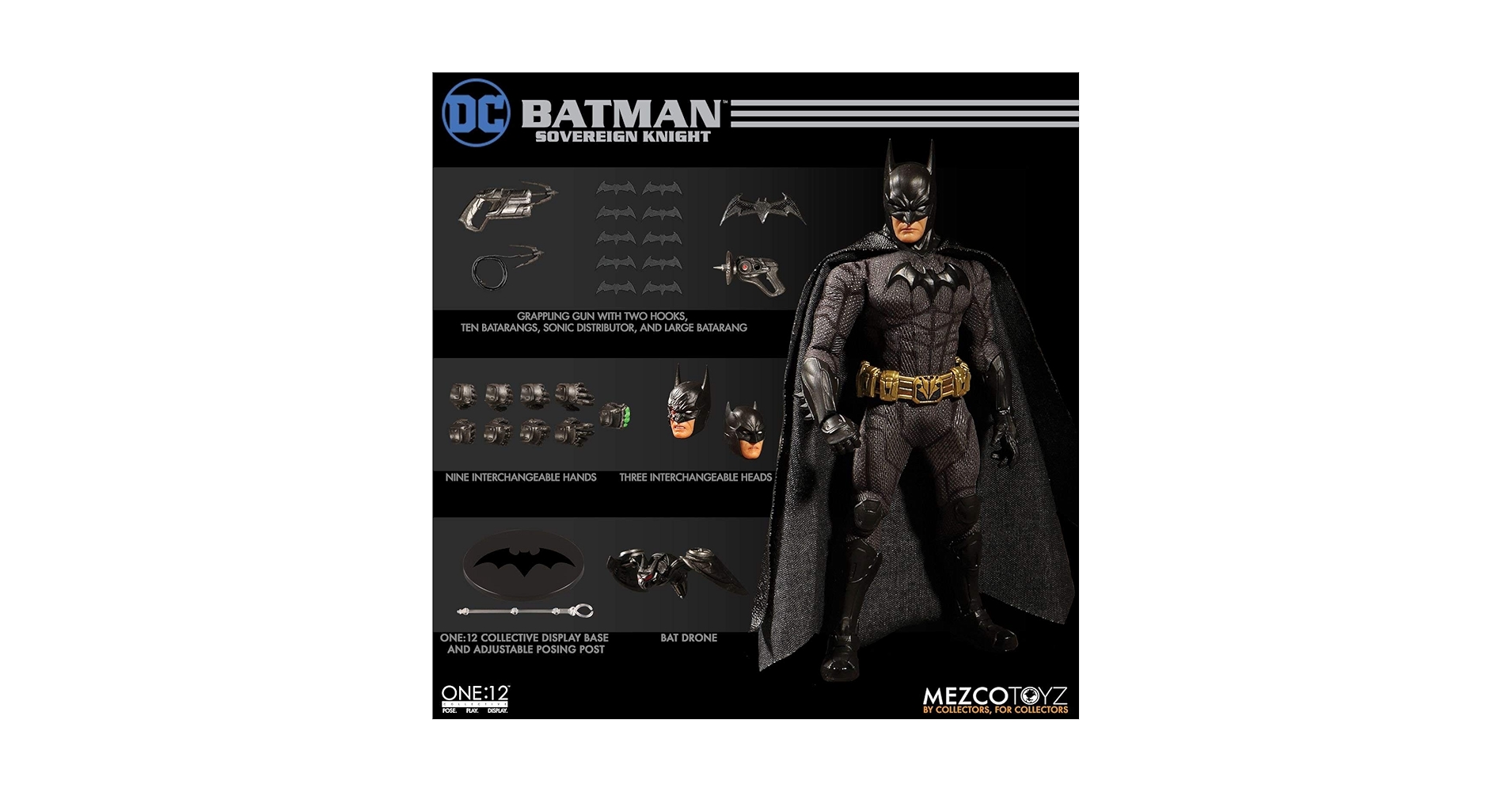 MEZCO メズコ ワン12 コレクティブ ソヴリンナイト バットマン Amazon.co.jp: One: 12 DC Batman Sovereign Knight Collective